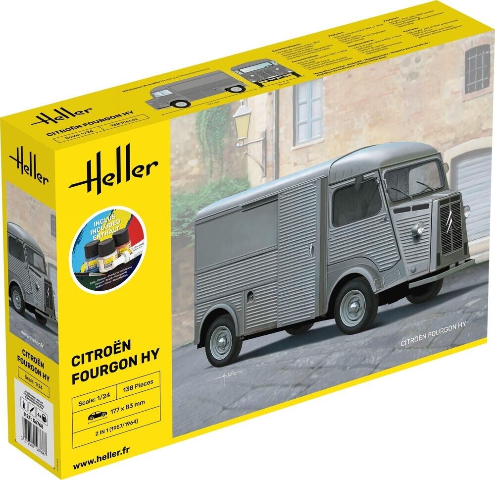 HELLER : REF : 56768 : 1:24 : FRANCE : Citroën :  Fourgon HY (1957-1964) (STARTER KIT)