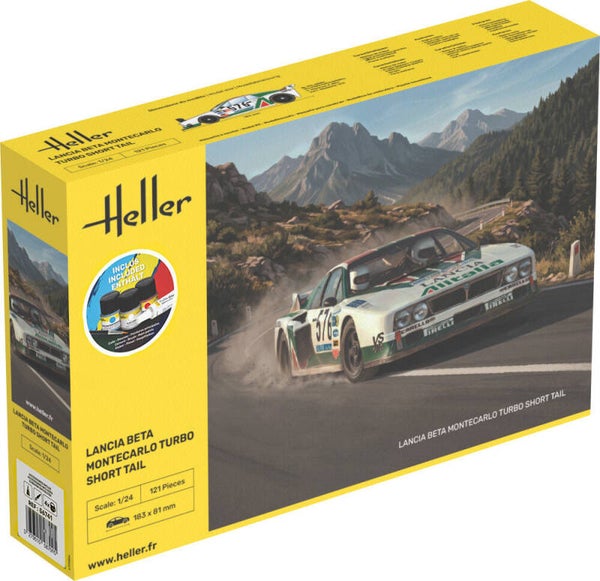 HELLER : REF : 58741 : 1:24 : ITALY : LANCIA : Beta Montecarlo Turbo (Short Tail) (Race Car / Voiture de Course) (STARTER KIT) (1979-1981)
