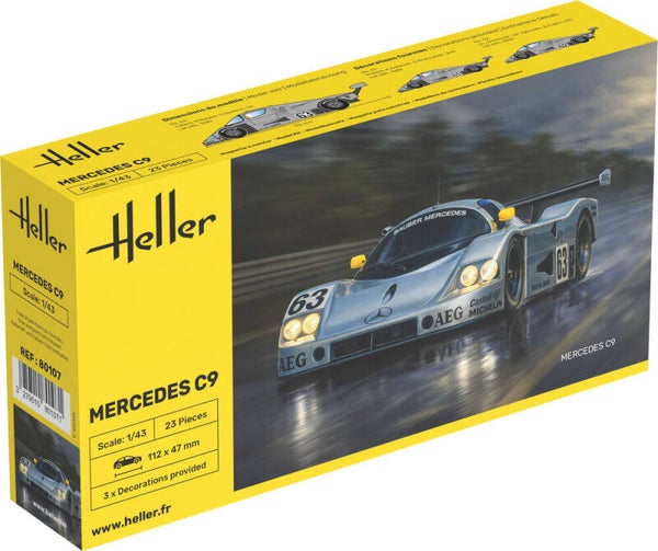 HELLER : REF : 80107 : 1:43 : German : MERCEDES-BENZ : C9 (Sauber) (Racing Car / Voiture de Course) (1987-1989)