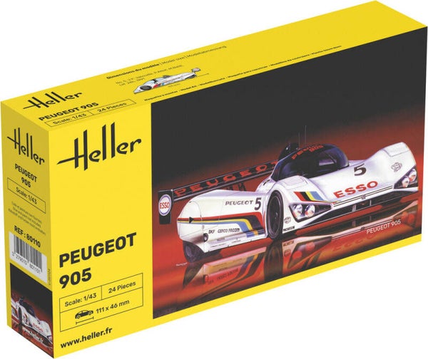HELLER : REF : 80110 : 1:43 : FRANCE : PEUGEOT : Peugeot 905 (Racing Car / Voiture de Course) (1990-1992)