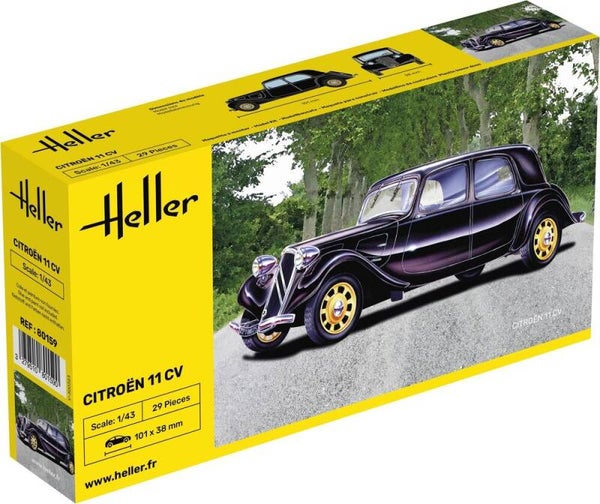 HELLER : REF : 80159 : 1:43 : FRANCE : CITROEN : 11CV (1938-1955)