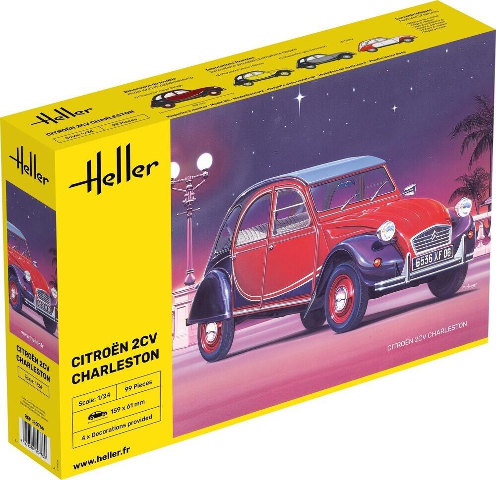 HELLER : REF : 80766 : 1:24 : FRANCE : Citroën : 2CV Charleston (1949-1990)