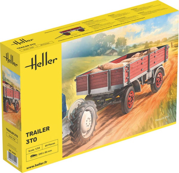 HELLER : REF : 81410: 1:24 : Trailer 3to / Remorque 3 tonnes