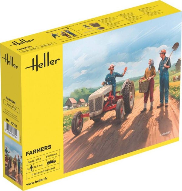 HELLER : REF : 82752 : 1:24 : FIGURINES : Farmers / Fermiers (3 Figs)