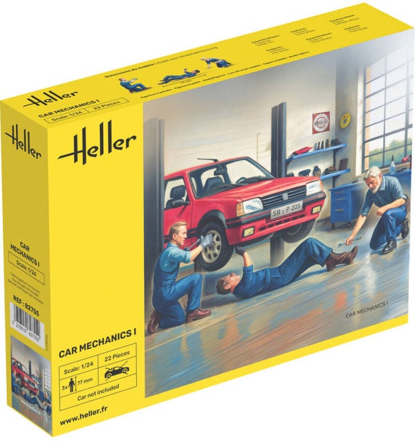 HELLER : REF : 82755 : 1:24 : FIGURINES : Car Mechanics / Mécaniciens Automobiles (3 Figs).