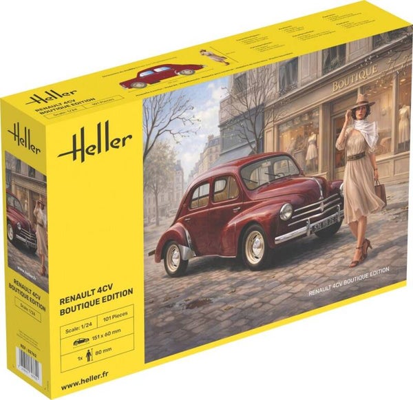 HELLER : REF : 82762 : 1:24 : FRANCE : THEME SET : RENAULT : 4CV (1947-1961) (BOUTIQUE EDITION (1 Fig.))