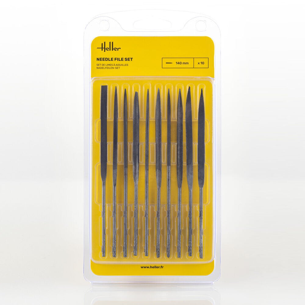 HELLER : REF : 99004 : TOOL / OUTILLAGE : Needle File Set (Two-Sided) / Set de Limes à Aiguilles (10 pieces)