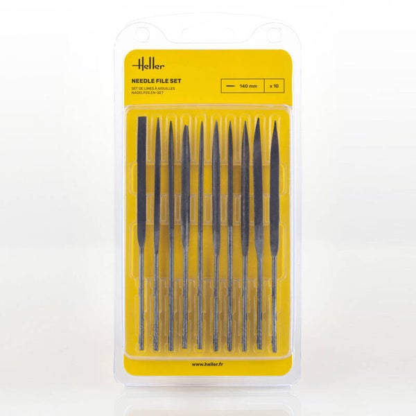 HELLER : REF : 99004 : TOOL / OUTILLAGE : Needle File Set (Two-Sided) / Set de Limes à Aiguilles (10 pieces)