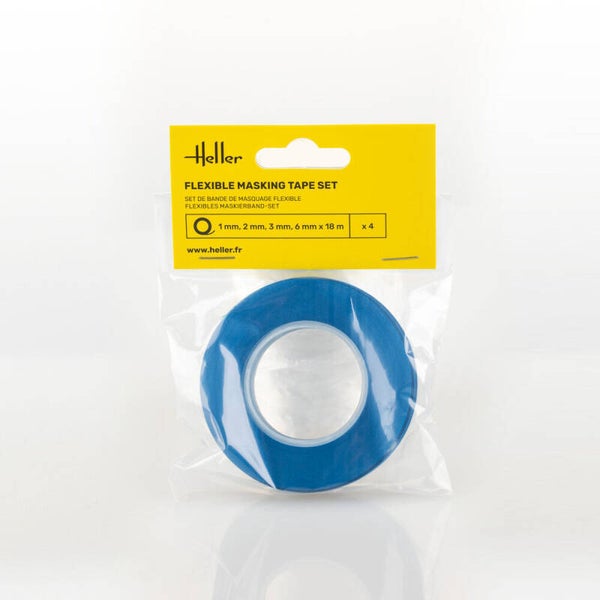 HELLER : REF : 99014 : TOOL / OUTILLAGE : Flexible Masking Tape Set (1, 2, 3, 6 mm x 18 m)