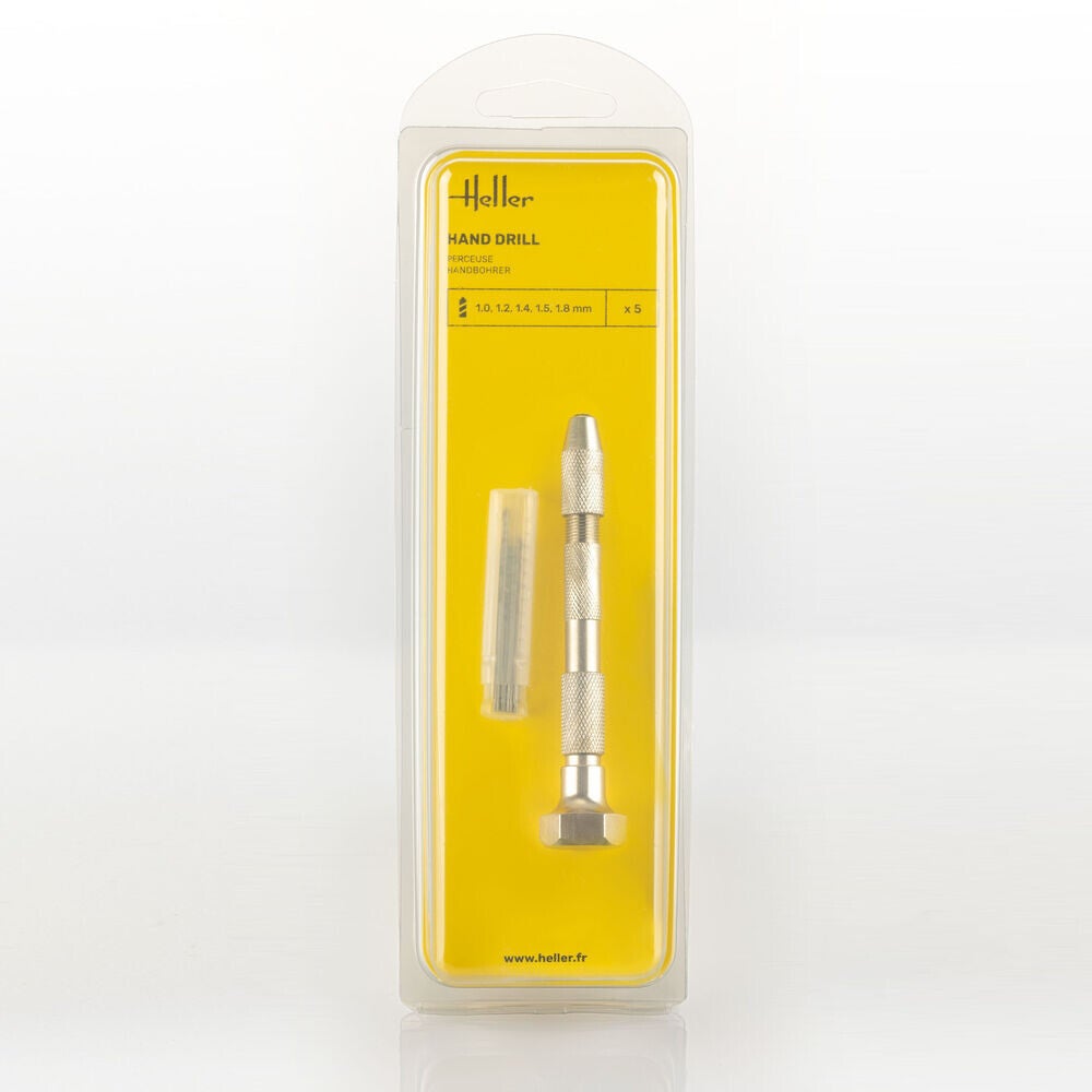 HELLER : REF : 99019 : TOOL / OUTILLAGE : Hand Drill with Dive Drills (1, 1.2, 1.4, 1.5, 1.8 mm)