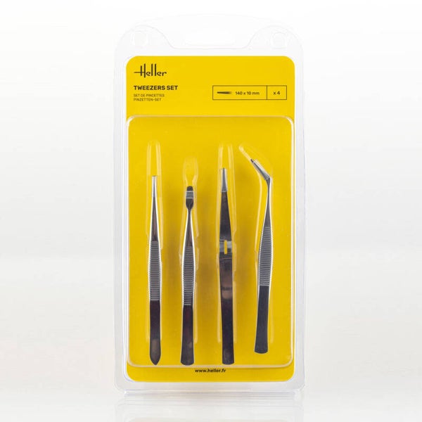 HELLER : REF : 99023 : MATERIAL : Tweezers Set / Ensemble de Pinces à Epiler (4)