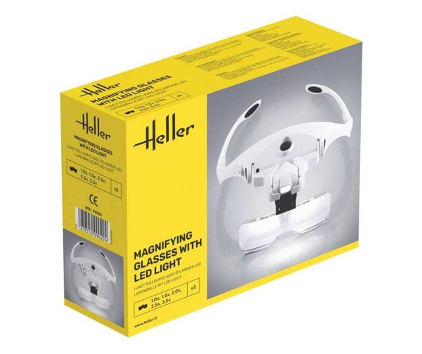 HELLER : REF : 99029 : TOOL / OUTILLAGE : Magnifying Glasses with LED Light / Lunette Loupe avec Eclairage LED