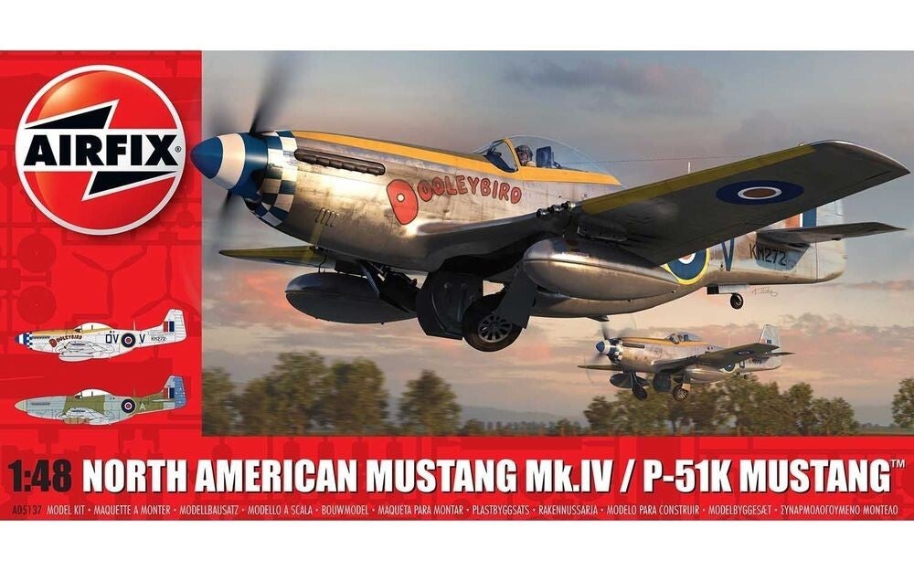 AIRFIX : REF : A05137 : 1:48 : US : NORTH AMERICAN : Mustang Mk.IV/P-51K Mustang