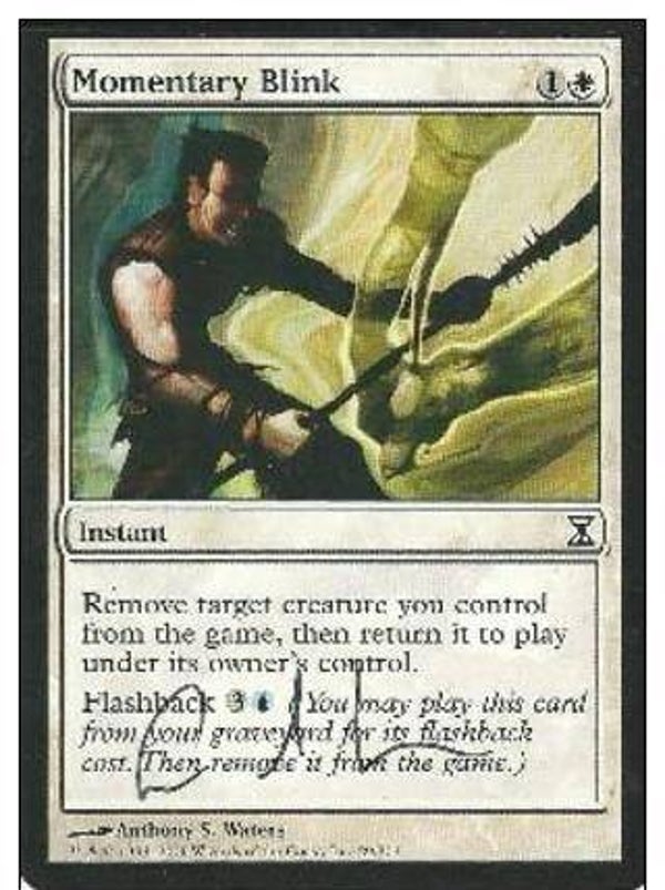 Magic : The Gathering (MTG) : Momentary Blink - (Time Spiral) - C (SIGNED ANTHONY S. WATERS) (SPLD-PLD)