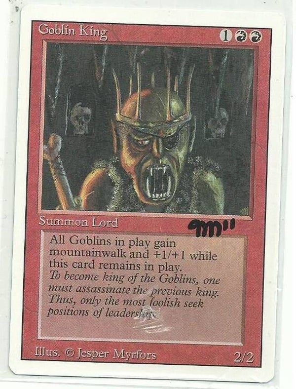 Magic : The Gathering (MTG) : Goblin King - (Revised US) - R (SIGNED JESPER MYRFORS)