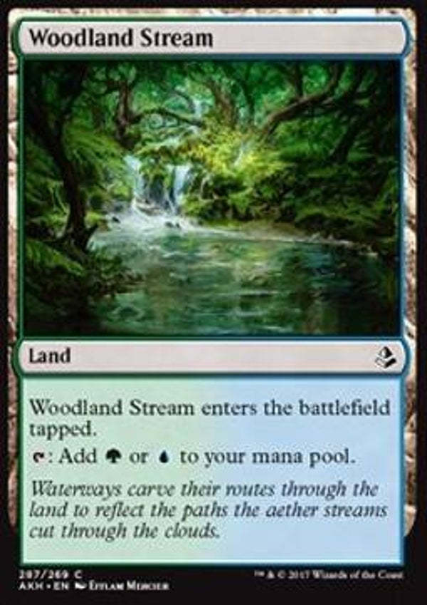Magic the Gathering (MTG) : Woodland Stream (Amonkhet (AKH)) (PL Deck: 287/269) - C