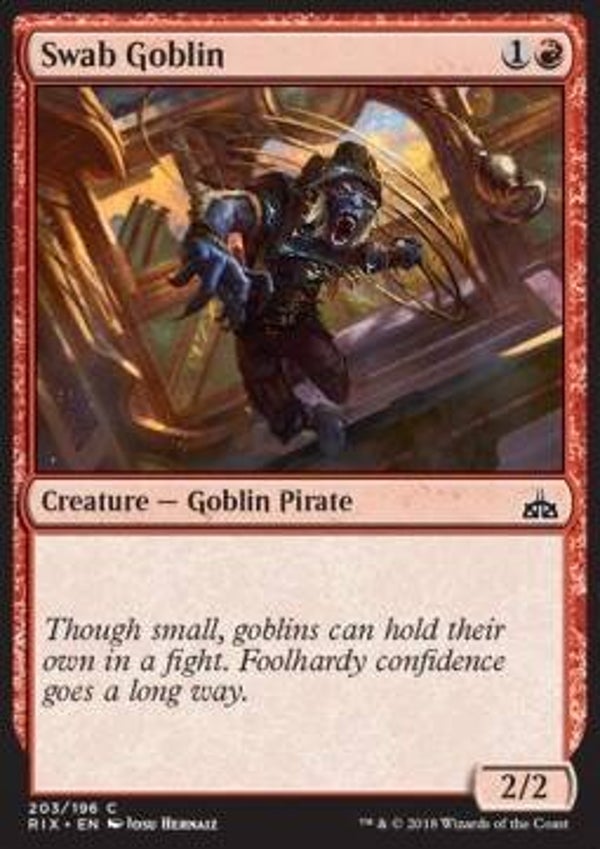 Magic the Gathering (MTG) : Swab Goblin (Rivals of Ixalan (RIX)) (PL Deck: 203/196) - C