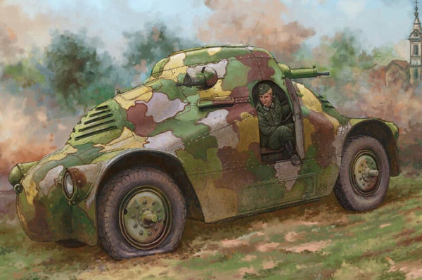 HOBBY BOSS : REF : 83888 : CZECHOSLOVAKIA : SKODA : PA-II Zelva ("Turtle") (Armoured Car) (1923-1937)