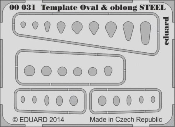 EDUARD : REF : 00031 : TOOL / OUTILLAGE : MODELING TEMPLATE : Ovals & Oblong STEEL for Tool