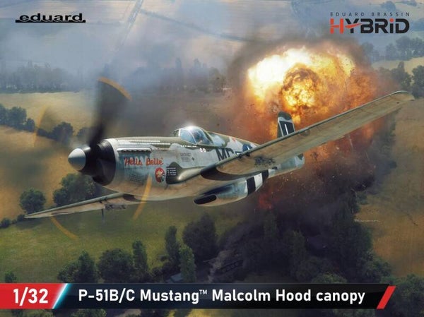 EDUARD : REF : 932013 : 1:32 : AIRCRAFT KIT : US : NORTH AMERICAN : P-51B/C Mustang Malcolm Hood Canopy (HYBRID)