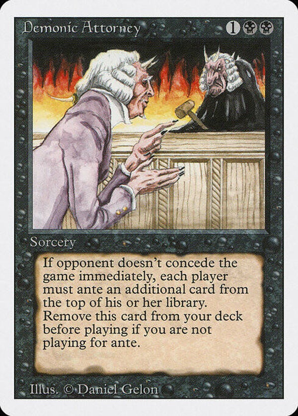Magic : The Gathering (MTG) : Demonic Attorney (Revised ED. US -1994) - R