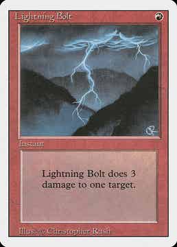 Magic the Gathering (MTG) : Lightning Bolt (Revised ED -1994) - C