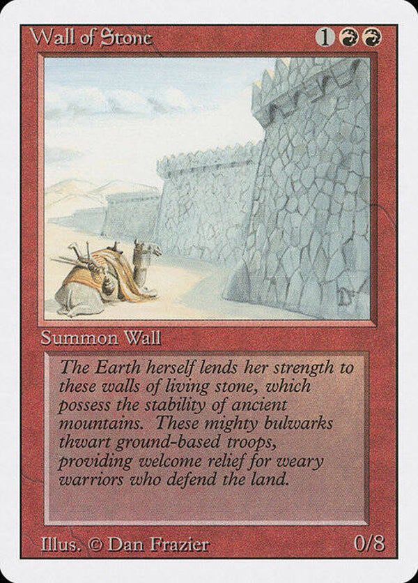 Magic the Gathering (MTG) : Wall of Stone (Revised ED -1994) - U