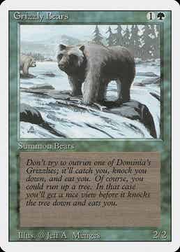 Magic the Gathering (MTG) : Grizzly Bears (Revised ED -1994) - C