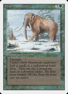 Magic the Gathering (MTG) : War Mammoth (Revised ED -1994) - C