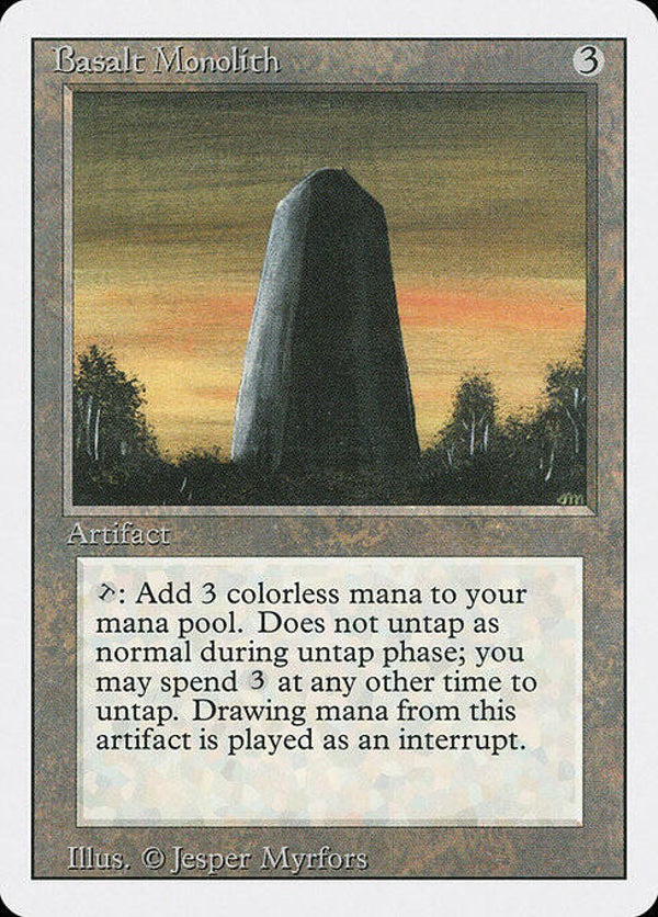 Magic the Gathering (MTG) : Basalt Monolith (Revised ED -1994) - U (SPLD-PLD)