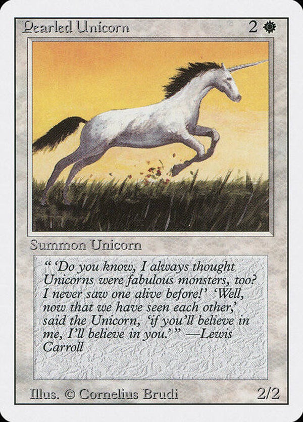 Magic the Gathering (MTG) : Pearled Unicorn (Revised ED -1994) - C