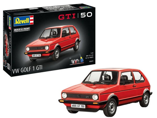 REVELL : REF : 05623 : 1:24 : German : VOLKSWAGEN (VW) : Golf 1 GTI (1974-1984) (Gift Set "50 Years)