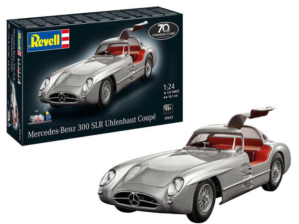 REVELL : REF : 05633 : 1:24 : German : MERCEDEZ BENZ : 300 SLR Uhlenhaut (Coupé) (70th Anniversary) (1955)