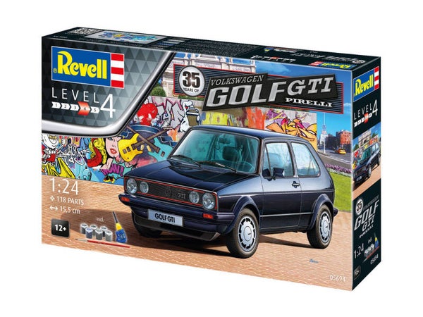 REVELL : REF : 05694 : 1:24 : German : VOLKSWAGEN (VW) : VW Golf GTI Pirelli (1983) (150 Years of Vaillant) (GIFT SET)