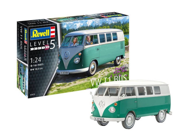 REVELL : REF : 07675 : 1:24 : German : VOLKSWAGEN (VW) : VW T1 Bus (1967-"2014")