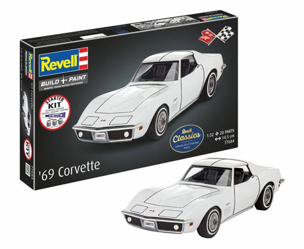 REVELL : REF : 77684 : 1:32 : US : CHEVROLET : Corvette C3 (1968-1982) (STARTER KIT)