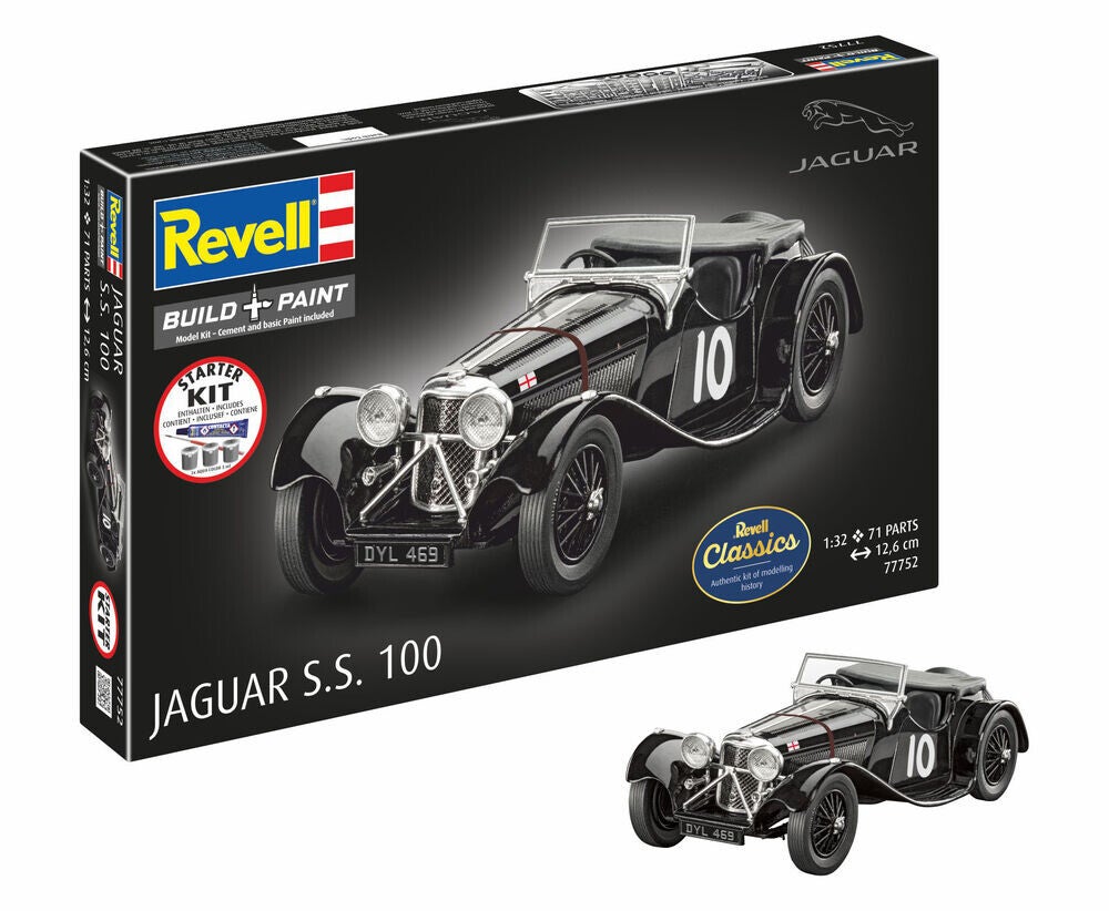 REVELL : REF : 07752 : 1:32 : UK : JAGUAR : SS 100 (1935-1941) (STARTER KIT)