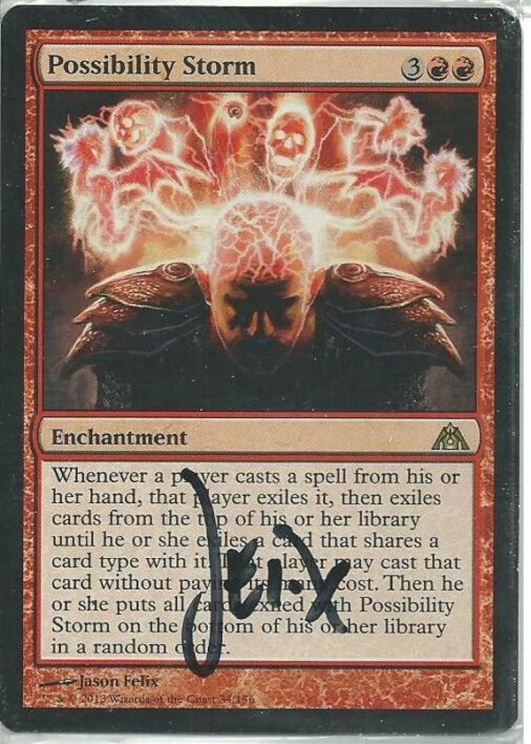 Magic : The Gathering (MTG) : Possibility Storm - (Dragon's Maze) - R (SIGNED JASON FELIX)