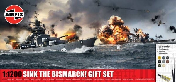 AIRFIX : REF : A50120 : 1:200 : Vintage Classics Series : German Bismarck ("Sink The...") (GIFT SET) (Battleship / Cuirassier)