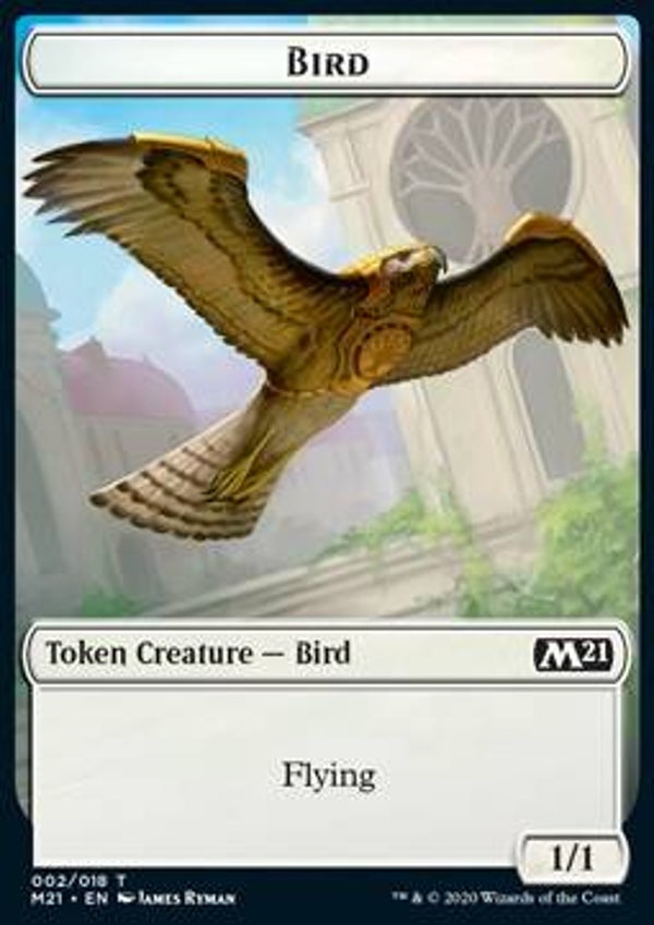 MTG : TOKEN : Bird (W 1/1) / Cat (G 1/1) - (Core Set 2021 (Extra) - FOIL
