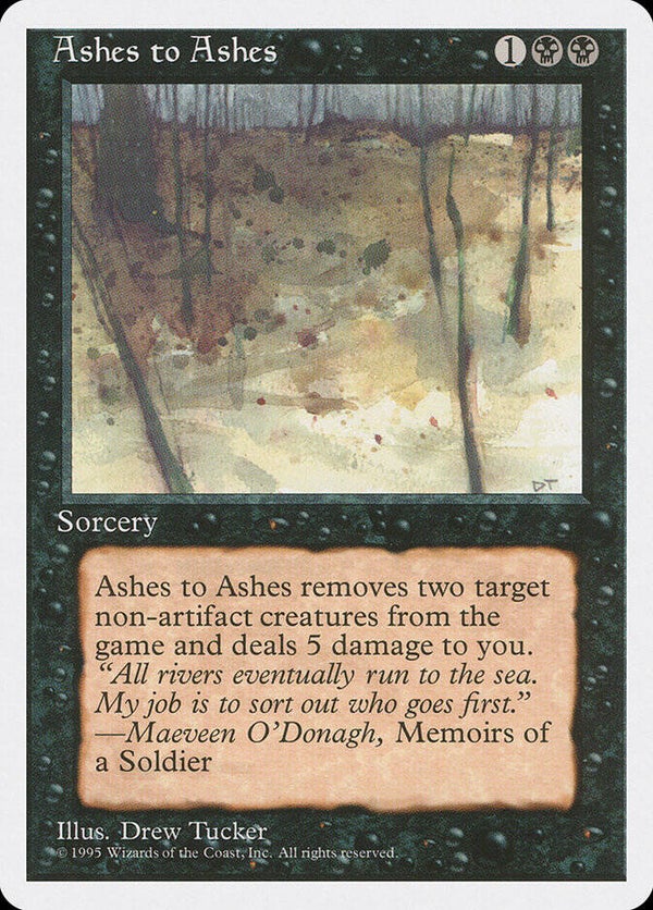 Magic the Gathering (MTG) : Ashes to Ashes - 4tH Alternate - U (SPLD+)