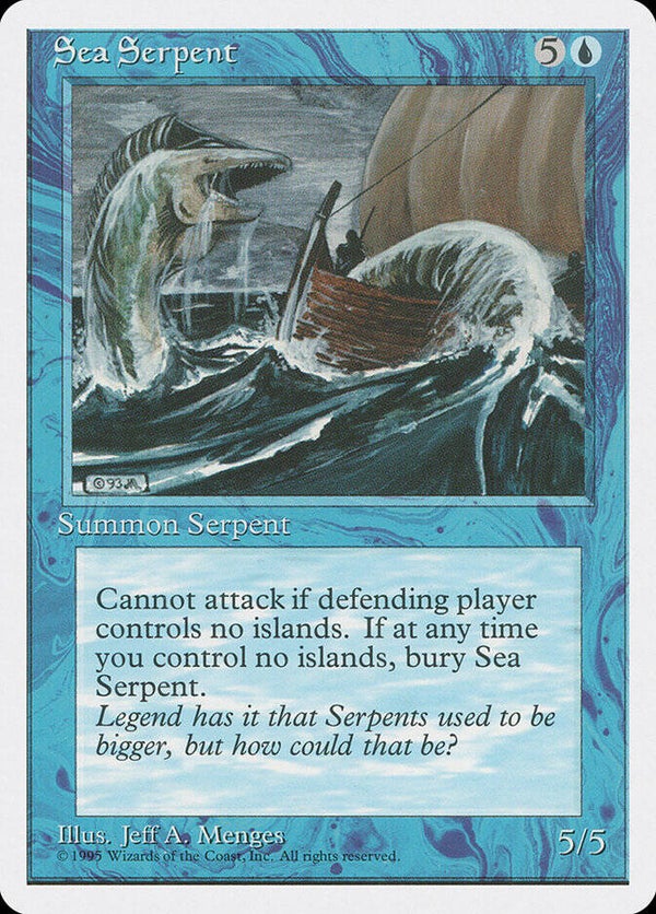 Magic the Gathering (MTG) : Sea Serpent - 4Th Alternate - C