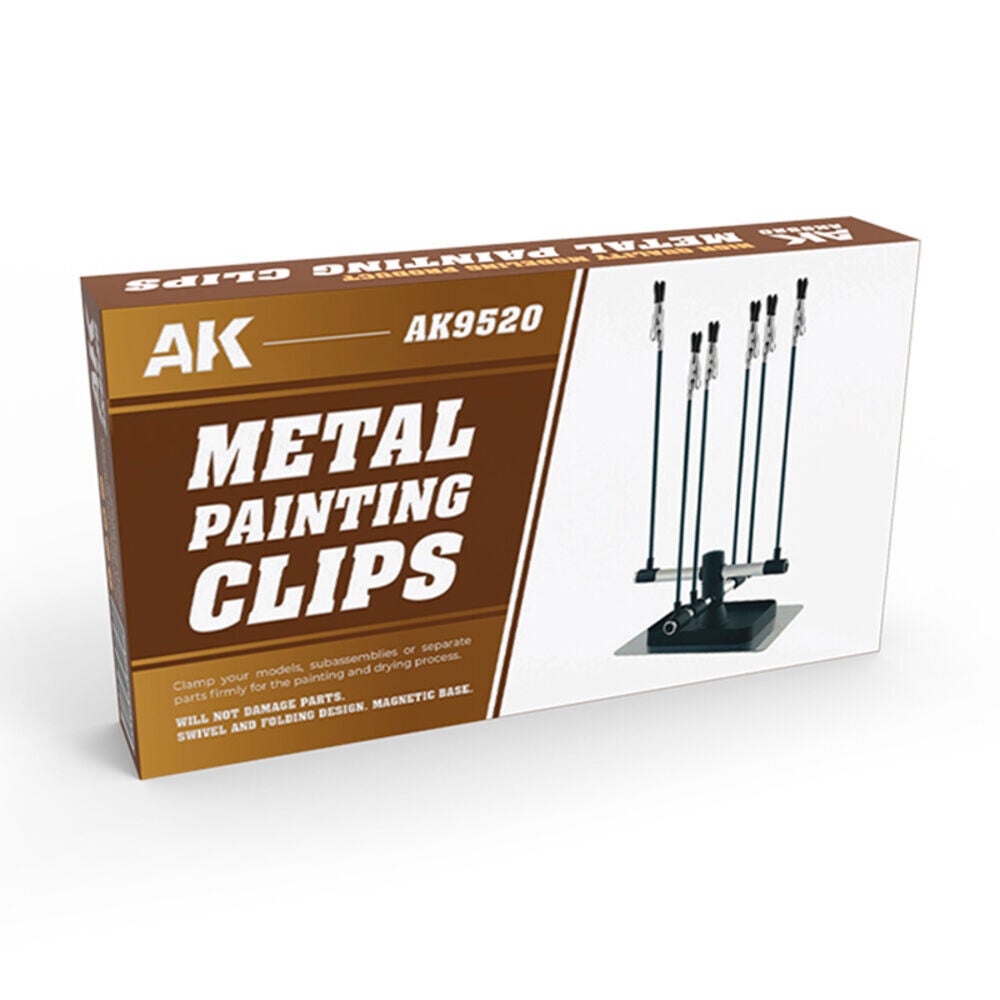 AK INTERACTIVE : REF : AK9520 : TOOL / OUTILLAGE : Metal Painting Clips / Pinces Métalliques pour Peinture (System Modul)