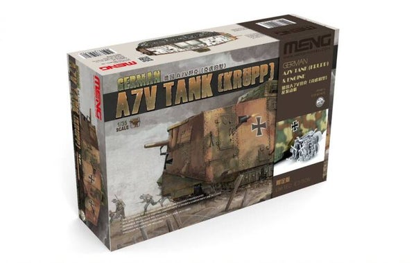 MENG MODEL : REF : TS-017S : 1:35 : GERMAN (Empire) : KRUPP : A7V Tank (Sturmpanzer) (More Engine) (LIMITED EDITION) (WWI)