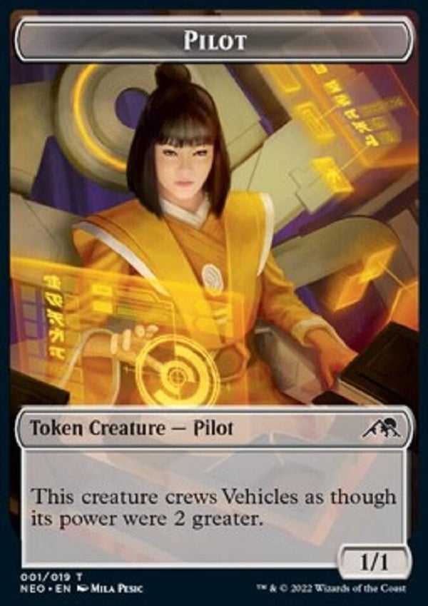 Magic : The Gathering (MTG) : Pilot (Colorless 1/1) (Kamigawa : Neon Dynasty (NEO)) (Extra : 001 / 019 ) - TOKEN