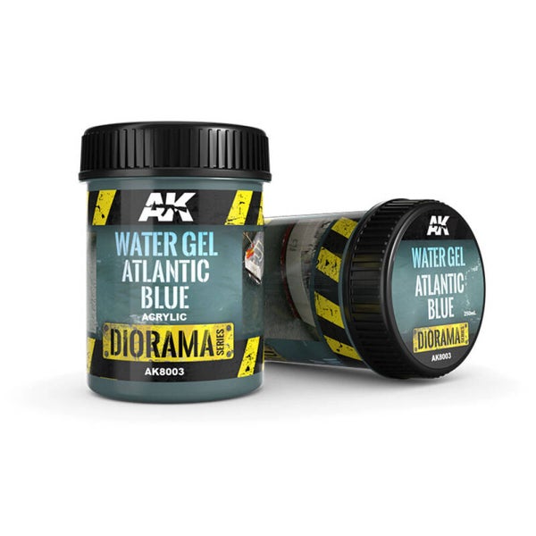 AK INTERACTIVE : REF : AK8003 : FOR DIORAMA : PASTES & TEXTURES : WATER GEL ATLANTIC BLUE (250 ML)