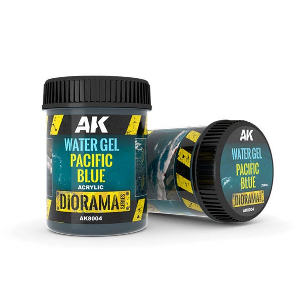 AK INTERACTIVE : REF : AK8004 : FOR DIORAMA : PASTES & TEXTURES : WATER GEL PACIFIC BLUE (BASE PRODUCT) (250 ML)