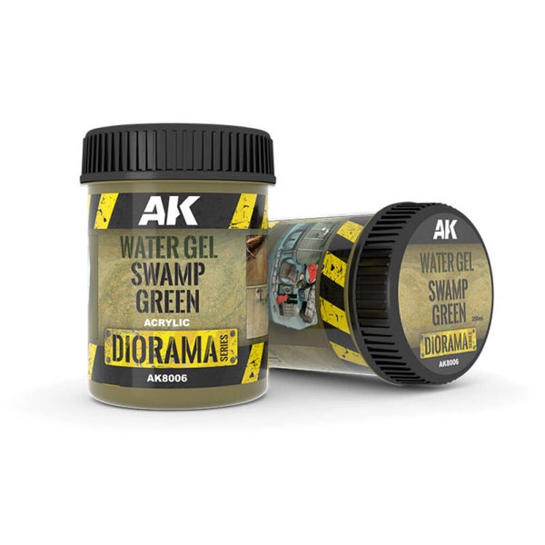 AK INTERACTIVE : REF : AK8006 : FOR DIORAMA : PASTES & TEXTURES : WATER GEL SWAMP GREEN EFFECT (250 ML)