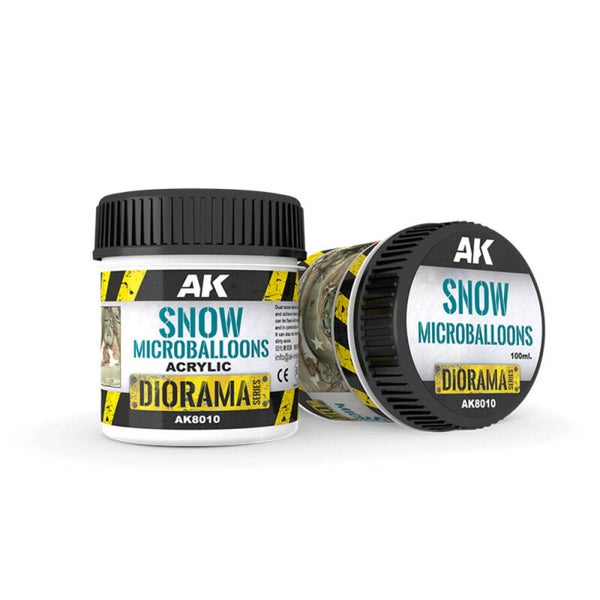 AK INTERACTIVE : REF : AK8010 : FOR DIORAMA : PASTES & TEXTURES : SNOW MICROBALLOONS (100 ML)