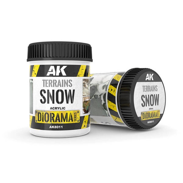 AK INTERACTIVE : REF : AK8011 : FOR DIORAMA : PASTES & TEXTURES : TERRAINS SNOW (250 ML)